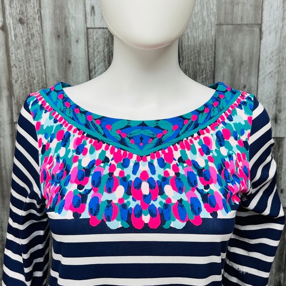 Lilly Pulitzer Island Medallion Striped Dress [H9] - Picture 3 of 9